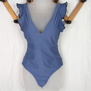Summersalt The Ruffle Dusty Blue One Piece Swimsuit